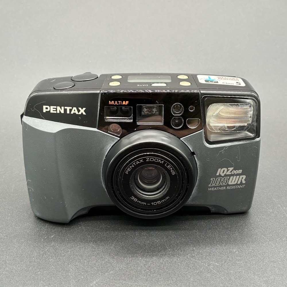 Vintage Pentax IQZoom 105WR 35mm Film Camera 38-105mm Water Resistant Tested